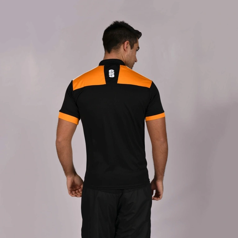 Blade Polo Shirt : Black / Orange / White