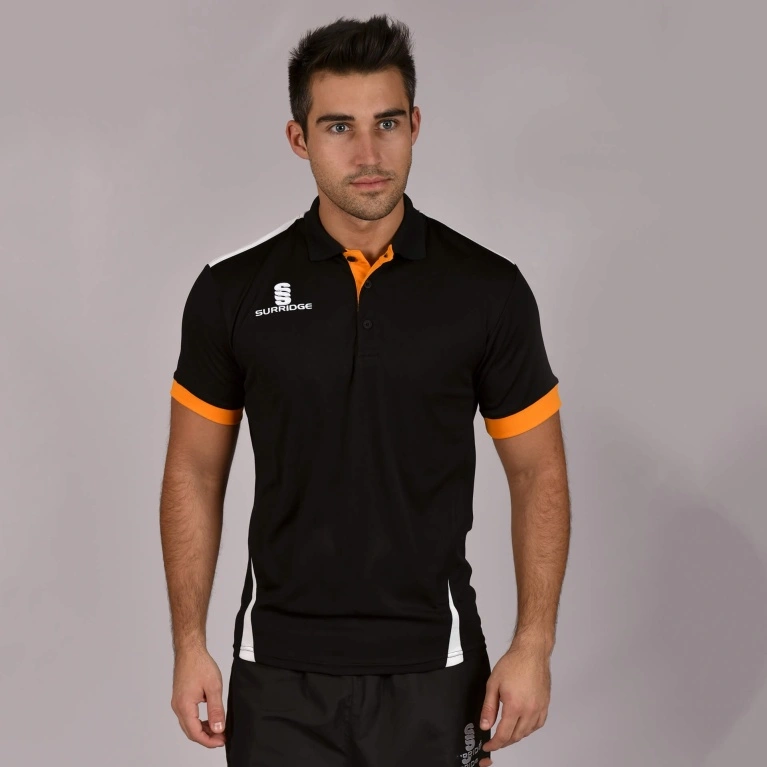 Blade Polo Shirt : Black / Orange / White